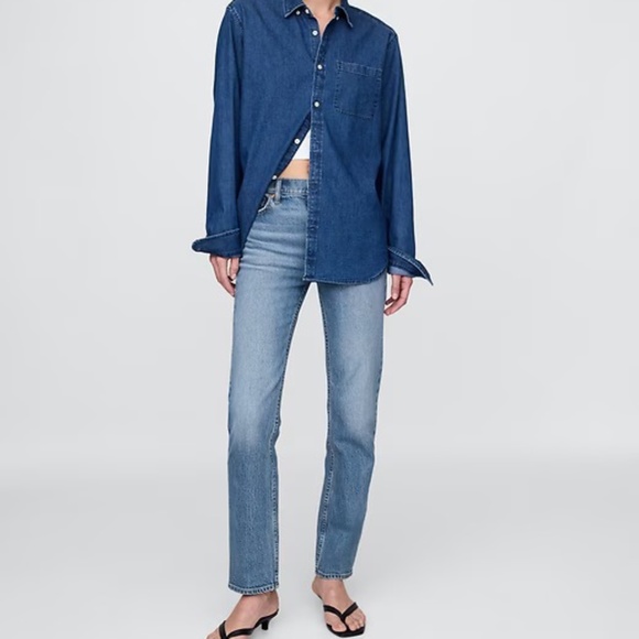 GAP Women's 90's High Rise Straight Jean - Picture 1 of 8